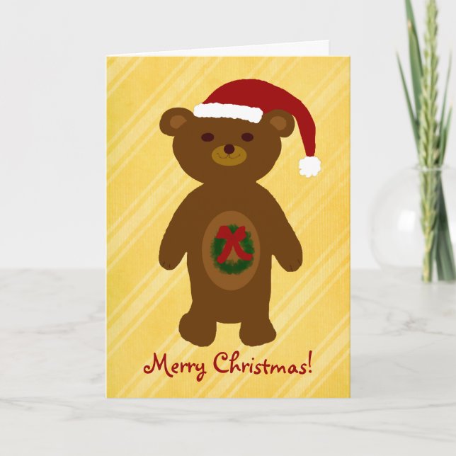 Frohe Weihnachtsbären Weihnachtskarte Feiertagskarte (Vorderseite)