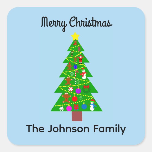 Frohe Weihnachtsbaum #1 Stickers (Vorderseite)