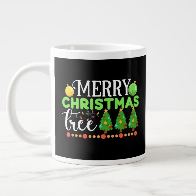 Frohe Weihnachtsbaum-34564 Jumbo-Tasse (Links)