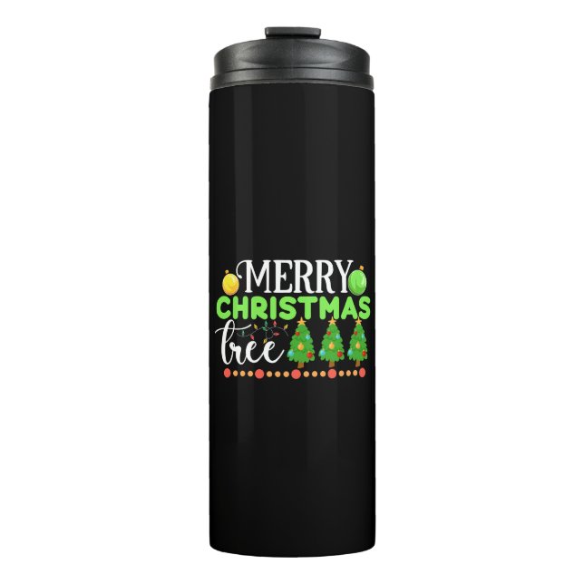 Frohe Weihnachtsbaum-34564 Thermosbecher (Vorderseite)