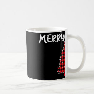 Frohe Weihnachtsbaum Buffalo Karierten Weihnachtsp Kaffeetasse