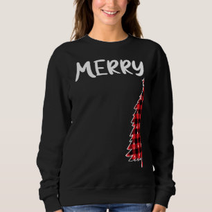 Frohe Weihnachtsbaum Buffalo Karierten Weihnachtsp Sweatshirt