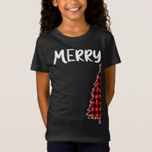 Frohe Weihnachtsbaum Buffalo Karierten Weihnachtsp T-Shirt