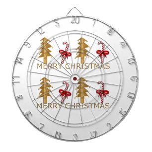 Frohe Weihnachtsbaum Candy Rotes Gold Dartscheibe