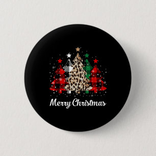 Frohe Weihnachtsbaum Clip Art mit Kariert und Leop Button