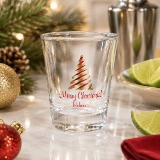 Frohe Weihnachtsbaum elegant Schnapsglas