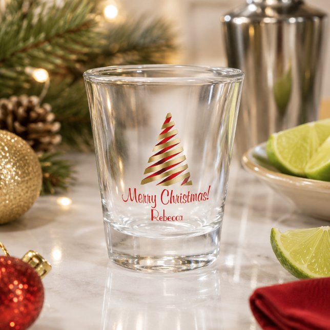 Frohe Weihnachtsbaum elegant Schnapsglas (Von Creator hochgeladen)