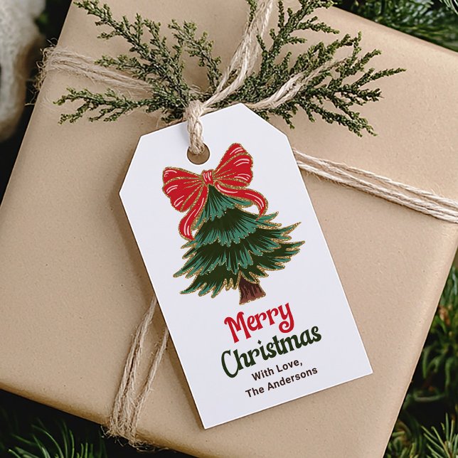 Frohe Weihnachtsbaum-Feier Geschenkanhänger (Von Creator hochgeladen)