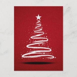Frohe Weihnachtsbaum. Feiertagspostkarte