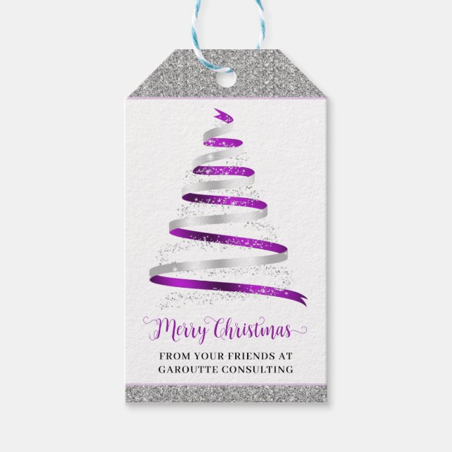 Frohe Weihnachtsbaum Firmenfeiertag Geschenkanhänger (Vorderseite)