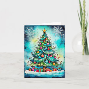Frohe Weihnachtsbaum - Frohe Feiertage Feiertagskarte