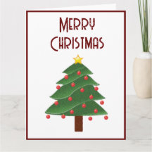 Frohe Weihnachtsbaum geklappte Grußkarte