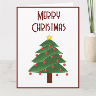 Frohe Weihnachtsbaum geklappte Grußkarte Karte