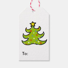 Frohe Weihnachtsbaum Geschenkanhänger