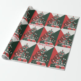 Frohe Weihnachtsbaum Geschenkpapier