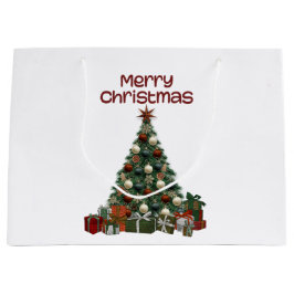 Frohe Weihnachtsbaum-Geschenktasche Große Geschenktüte