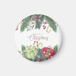 Frohe Weihnachtsbaum gibt Dekoration Magnet