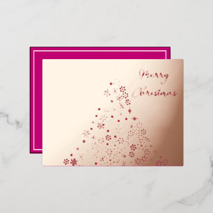 Frohe Weihnachtsbaum Gold Foil Einladung Postkarte
