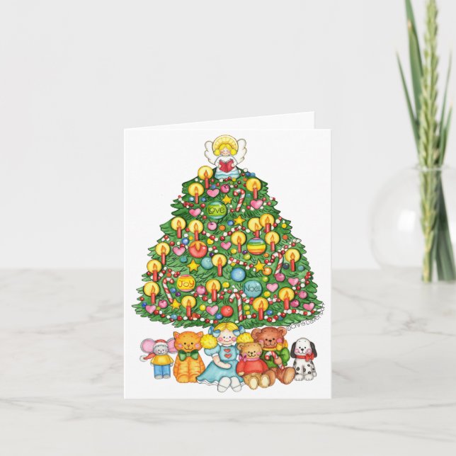 Frohe Weihnachtsbaum Karte (Vorderseite)