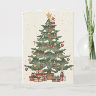 Frohe Weihnachtsbaum Karten Geschenke unter dem Ba