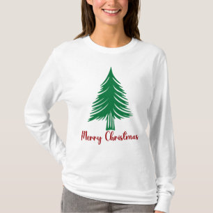 Frohe Weihnachtsbaum lange Ärmel T-Shirt