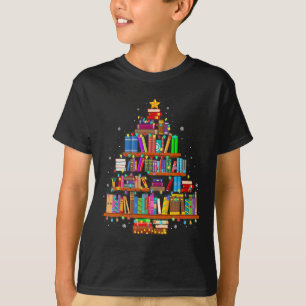 Frohe Weihnachtsbaum Lesebücher Liebhaber Biblioth T-Shirt