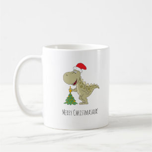 Frohe Weihnachtsbaum Niedliche Dinosaurier-Weihnac Kaffeetasse