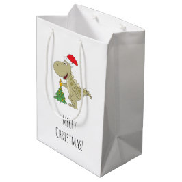 Frohe Weihnachtsbaum Niedliche Dinosaurier-Weihnac Mittlere Geschenktüte