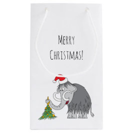 Frohe Weihnachtsbaum Niedliche Mammoth Weihnachtsm Kleine Geschenktüte