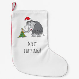 Frohe Weihnachtsbaum Niedliche Mammoth-Weihnachtsm Kleiner Weihnachtsstrumpf