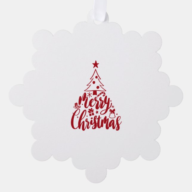 Frohe Weihnachtsbaum Ornament Karte (Vorderseite)