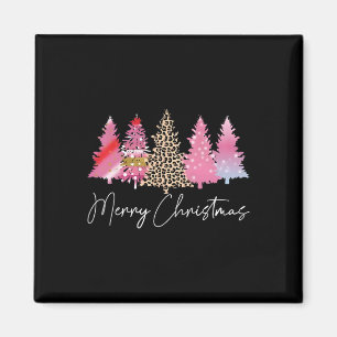 Frohe Weihnachtsbaum Pink Weihnachten Weihnachten Magnet