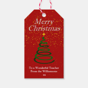 Frohe Weihnachtsbaum Red Geschenkanhänger