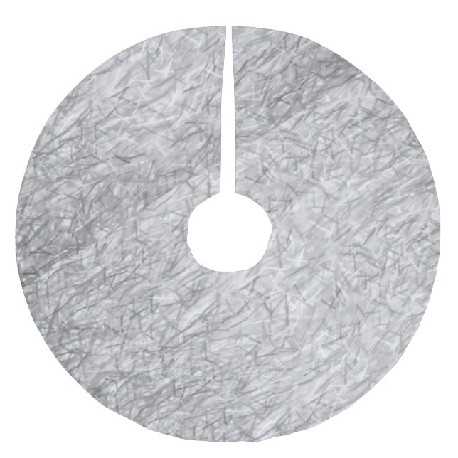 Frohe Weihnachtsbaum Rock Silver Polyester Weihnachtsbaumdecke (Vorderseite)