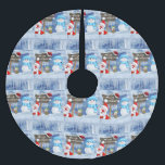 Frohe Weihnachtsbaum Rock Snowman Santa Polyester Weihnachtsbaumdecke<br><div class="desc">Weihnachts- und Urlaubsrock</div>