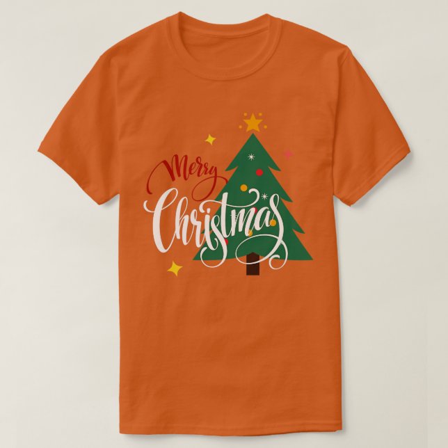Frohe Weihnachtsbaum Schneeflocken Ornamente Winte T-Shirt (Design vorne)