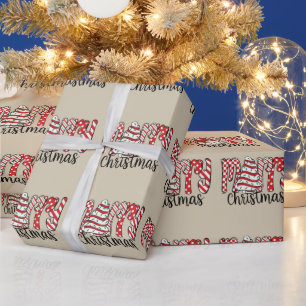 Frohe Weihnachtsbaum-Torte Xmas Festlich Feiertag  Geschenkpapier