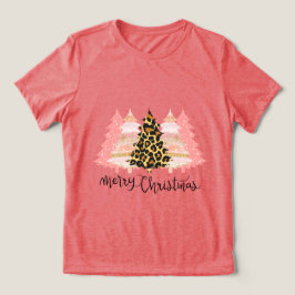 Frohe Weihnachtsbaum Tri-Blend Shirt
