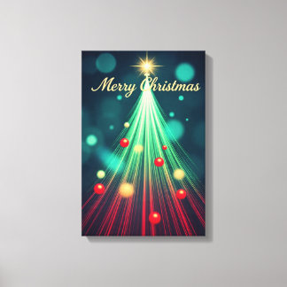 Frohe Weihnachtsbaum-Wandkunst Leinwanddruck