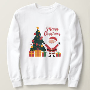 Frohe Weihnachtsbaum Weihnachtsmann mit Geschenken Sweatshirt