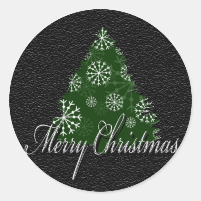 Frohe Weihnachtsbaum Weihnachtssaison Aufkleber (Vorderseite)