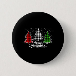 Frohe Weihnachtsbaum Xmas Buffalo Kariert Red Whit Button