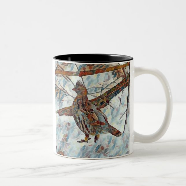 Frohe Weihnachtsbaum Zwei-Tone-Tasse Zweifarbige Tasse (Rechts)