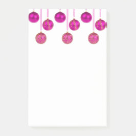 Frohe Weihnachtsbaumchen Hot Pink Ornaments Post i Post-it Klebezettel