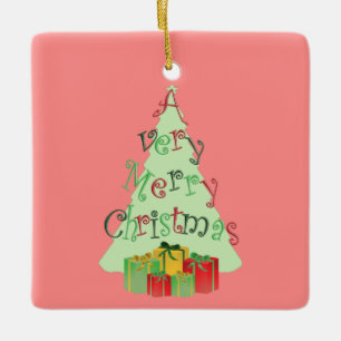 Frohe Weihnachtsbaumdekorationen Keramikornament