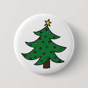 Frohe Weihnachtsbaume Button