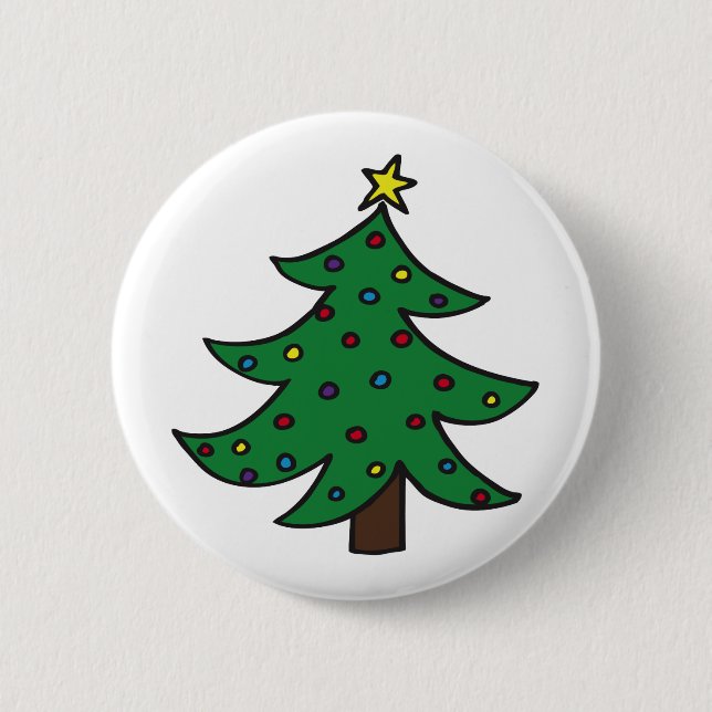 Frohe Weihnachtsbaume Button (Vorderseite)