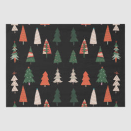Frohe Weihnachtsbäume feierlich Seidenpapier