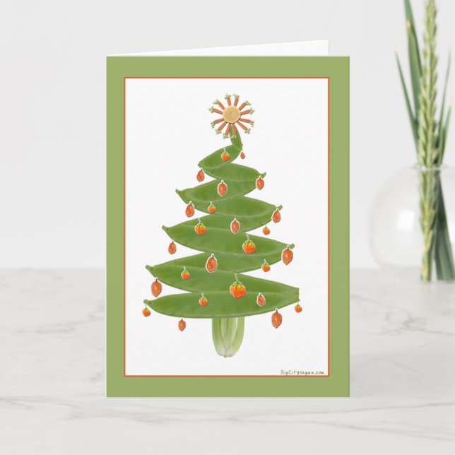 Frohe Weihnachtsbaume Feiertagskarte (Vorderseite)