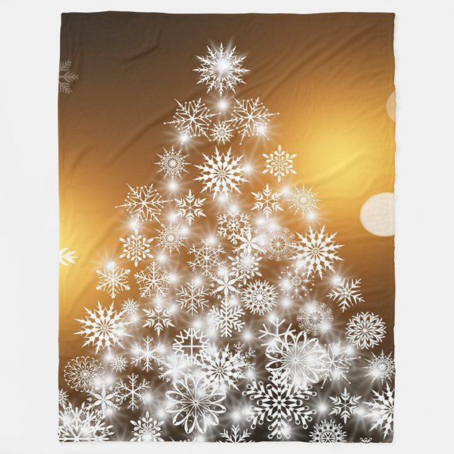 Frohe Weihnachtsbaume Fleecedecke (Vorderseite)